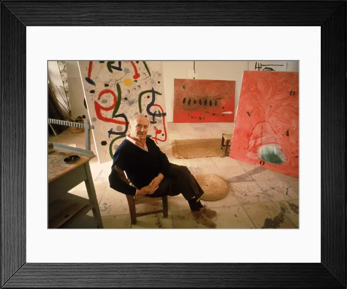 Framed Print : Joan Miro, 1970s Spanish Painter and Sculptor, Surrealism, modernism