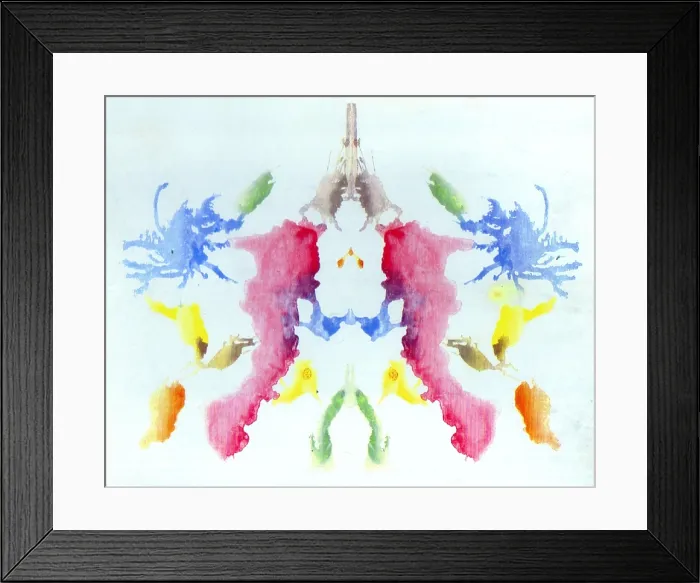 Framed Print : Rorschach Test Card No. 10