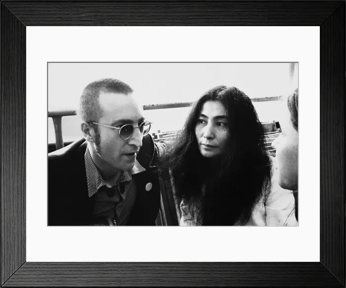 Framed Print : John Lennon and Yoko Ono, 1974