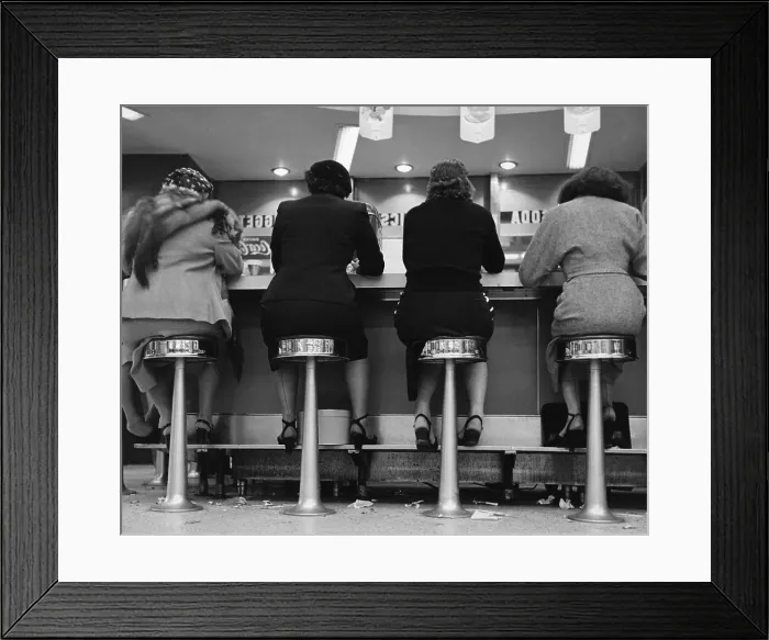 Framed Print : Diner Scene Framed Print : Diner Scene