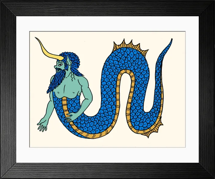 Framed Print : Merman, Legendary Creature Framed Print : Merman, Legendary Creature