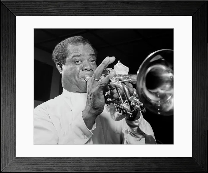 Framed Print : Louis Armstrong, American Jazz Musician