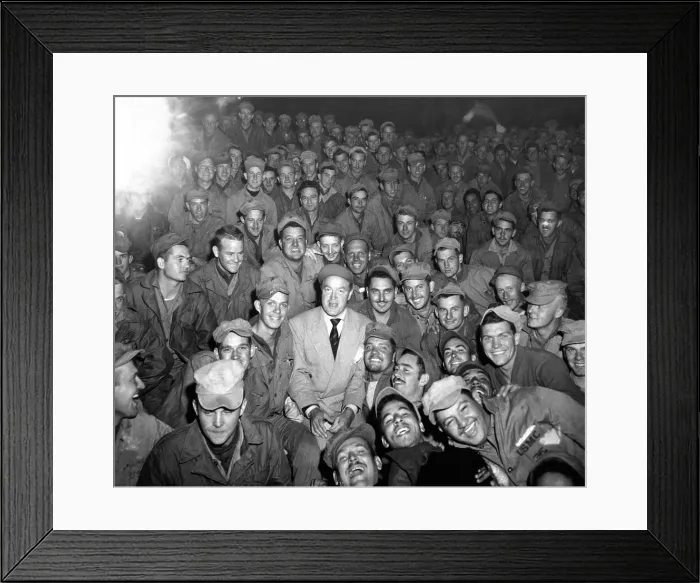 Framed Print : Bob Hope Entertains Troops in Korea, 1950 Framed Print : Bob Hope Entertains Troops in Korea, 1950