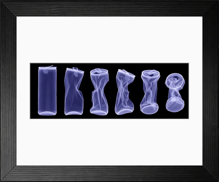 Framed Print : Aluminum Cans, X-Ray Framed Print : Aluminum Cans, X-Ray