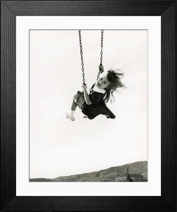 Framed Print : Girl on Swing Framed Print : Girl on Swing