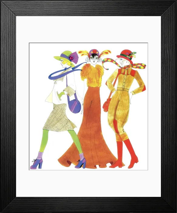 Framed Print : Women's Fashion, 1970