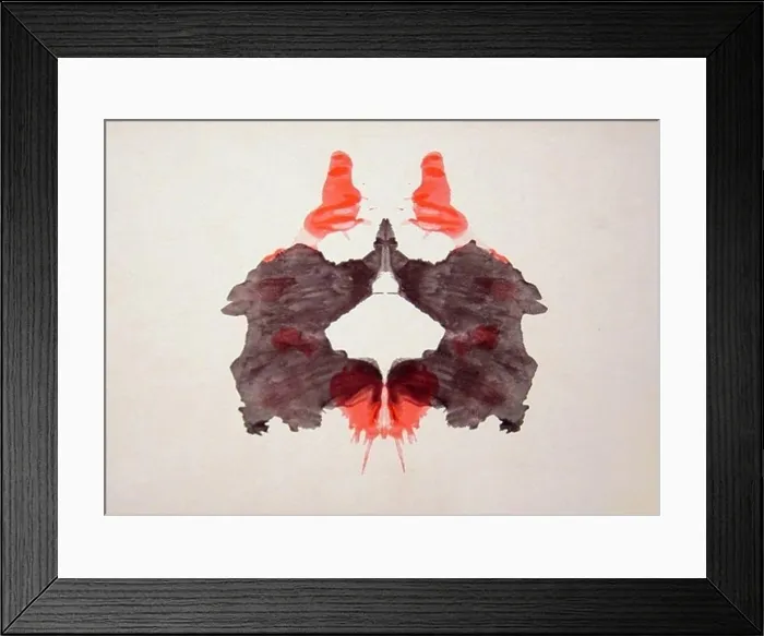Framed Print : Rorschach Test Card No. 2