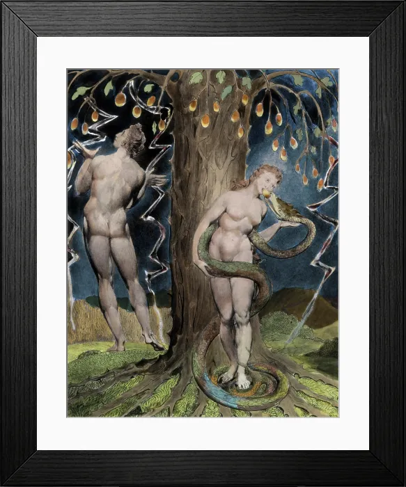 Framed Print : Paradise Lost, The Temptation and Fall of Eve Framed Print : Paradise Lost, The Temptation and Fall of Eve