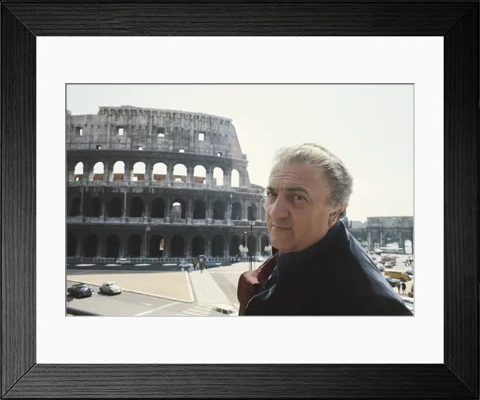 Framed Print : Federico Fellini, Italian Film Director