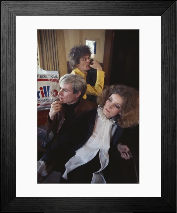 Framed Print : Artist Andy Warhol, Director Paul Morrissey, Actress Viva Framed Print : Artist Andy Warhol, Director Paul Morrissey, Actress Viva