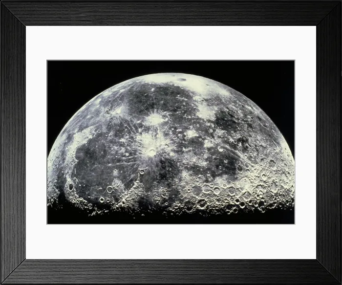 Framed Print : Moon. Composite of the moon in the last quarter Framed Print : Moon. Composite of the moon in the last quarter
