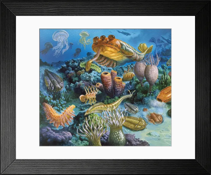 Framed Print : Underwater Paleozoic Landscape Framed Print : Underwater Paleozoic Landscape