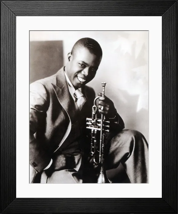 Framed Print : Louis Armstrong, American Jazz Musician Framed Print : Louis Armstrong, American Jazz Musician