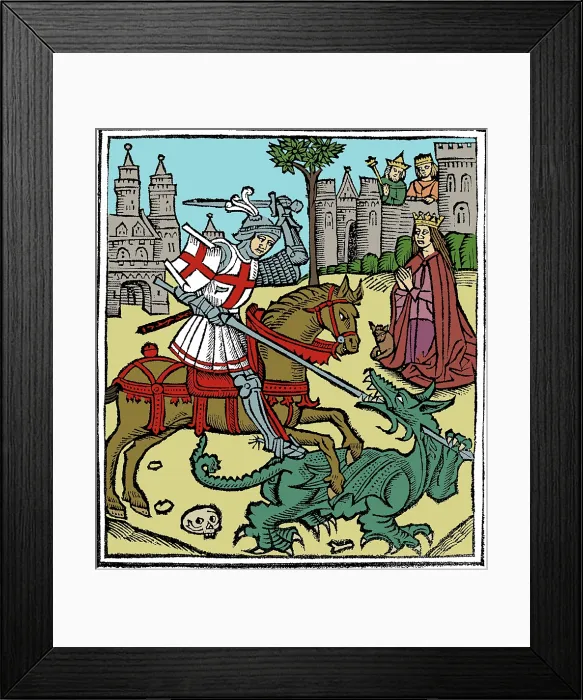 Framed Print : Saint George and the Dragon Framed Print : Saint George and the Dragon