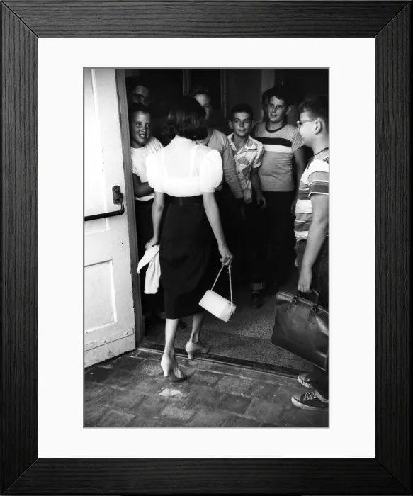 Framed Print : First day of high school, 1955 Framed Print : First day of high school, 1955