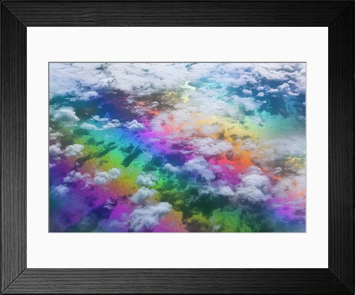 Framed Print : Scattered clouds over ocean Framed Print : Scattered clouds over ocean