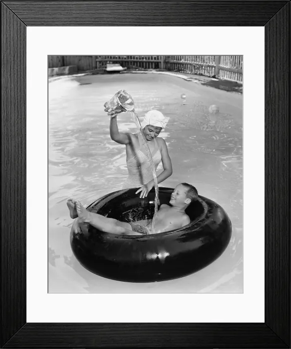 Framed Print : Swimming Pool Scene Framed Print : Swimming Pool Scene