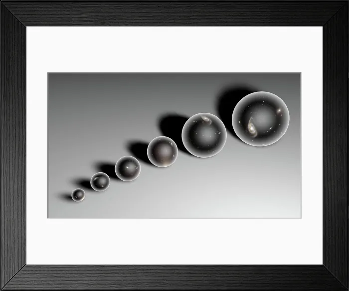 Framed Print : Expanding Universe, Illustration Framed Print : Expanding Universe, Illustration