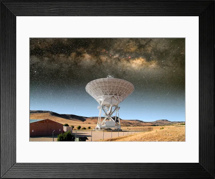 Framed Print : Radio Dish and Milky Way Framed Print : Radio Dish and Milky Way