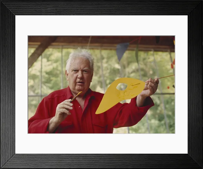 Framed Print : Alexander Calder, American sculptor and modern artist, known for his mid century mobiles Framed Print : Alexander Calder, American sculptor and modern artist, known for his mid century mobiles