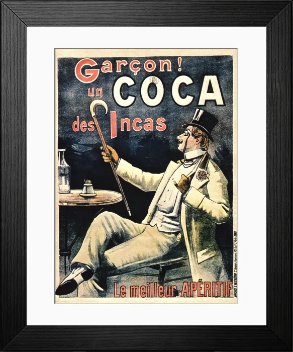 Framed Print : Coca des Incas, Cocaine-Laced Wine, 1899 Framed Print : Coca des Incas, Cocaine-Laced Wine, 1899