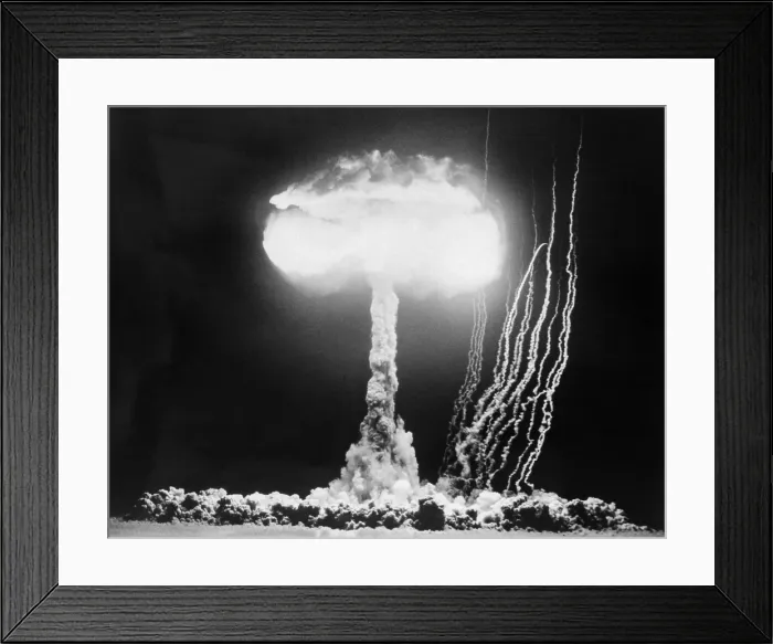 Framed Print : Atomic Bomb, Nevada Test Site, 1950s Framed Print : Atomic Bomb, Nevada Test Site, 1950s