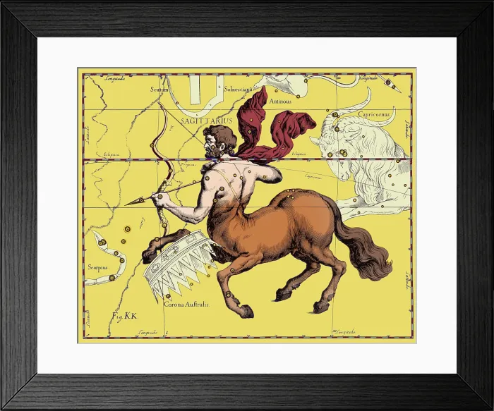 Framed Print : Sagittarius, Hevelius, 1687