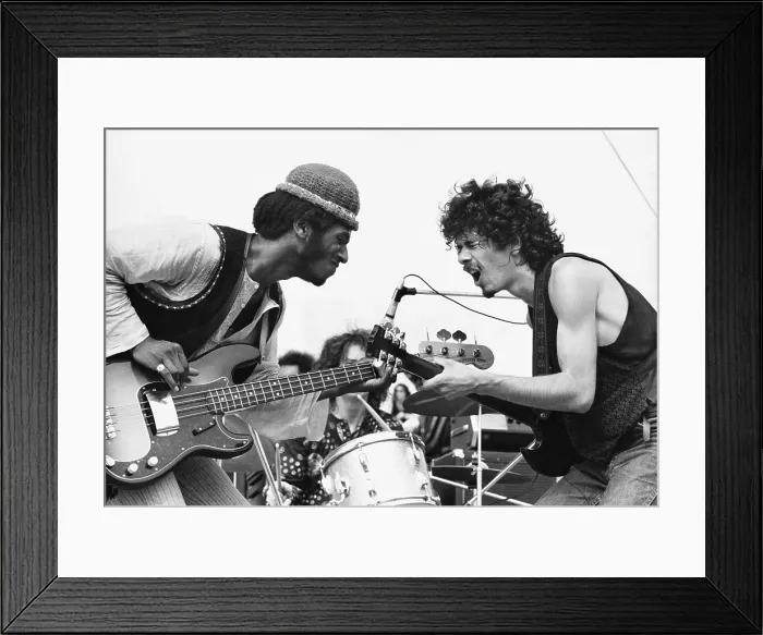 Framed Print : Santana at Woodstock, 1969