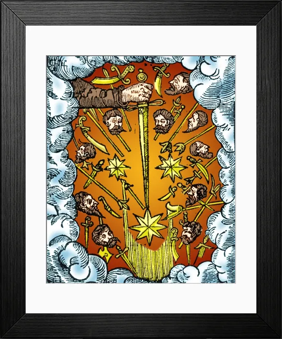 Framed Print : The Figure of a Fearful Comet
