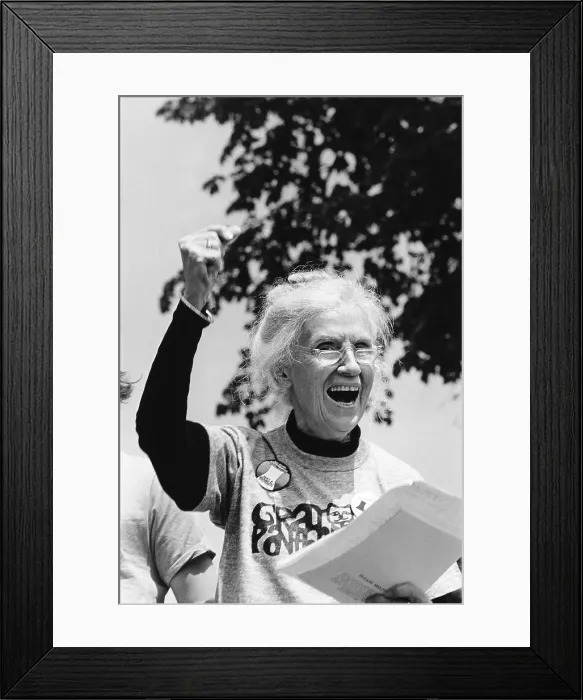 Framed Print : Maggie Kuhn, Gray Panthers Framed Print : Maggie Kuhn, Gray Panthers
