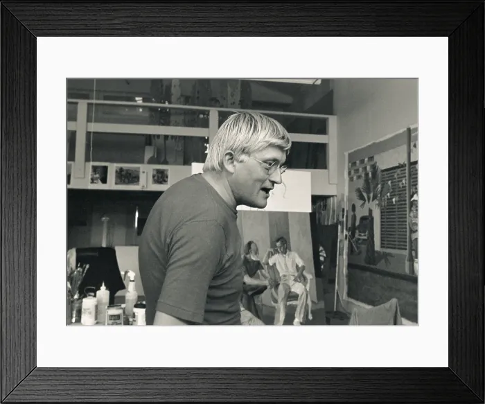 Framed Print : David Hockney in his Studio