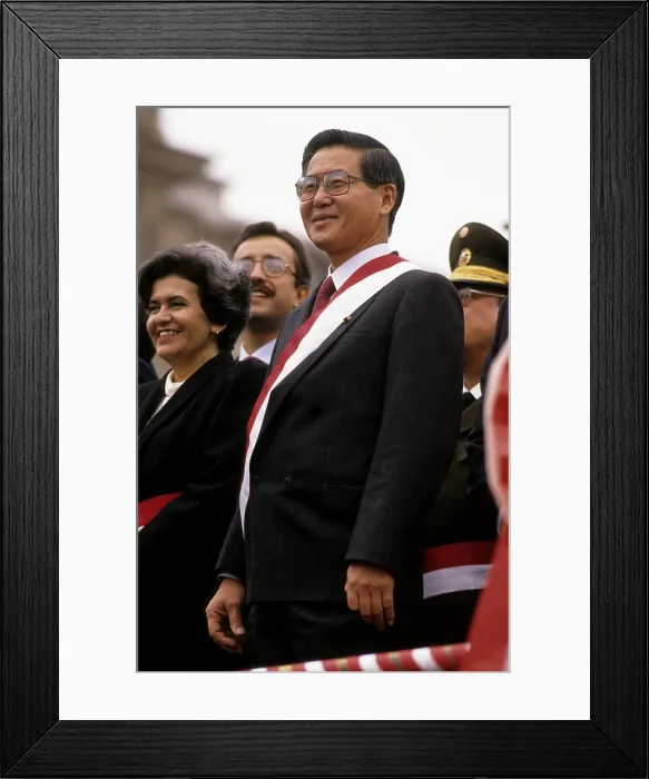 Framed Print : Peruvian President Alberto Fujimori, July 28, 1990 Framed Print : Peruvian President Alberto Fujimori, July 28, 1990