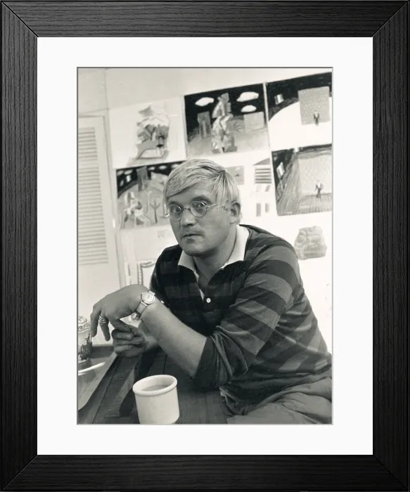 Framed Print : David Hockney in his Studio, 1979 Framed Print : David Hockney in his Studio, 1979