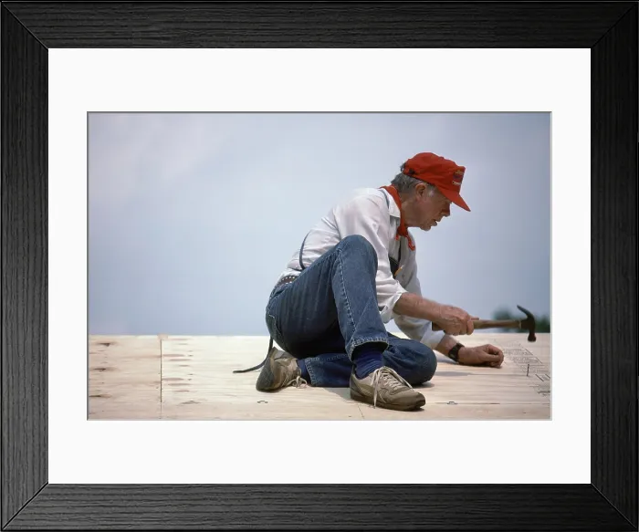 Framed Print : Jimmy Carter, Habitat for Humanity Framed Print : Jimmy Carter, Habitat for Humanity
