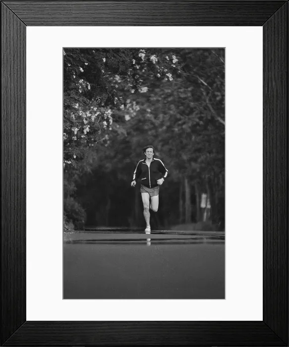 Framed Print : Jim Fixx. James F. Fixx (1932 - 1984), best known as Jim Fixx