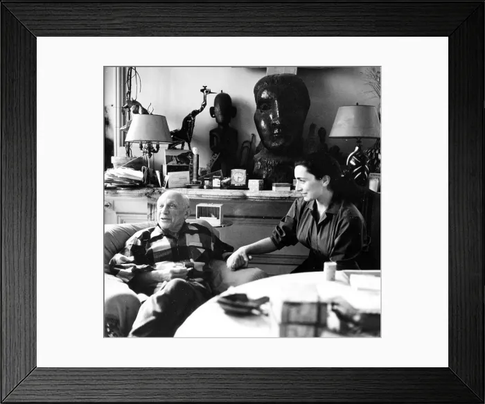Framed Print : Pablo Picasso and Jacqueline Roque, 1957 Framed Print : Pablo Picasso and Jacqueline Roque, 1957