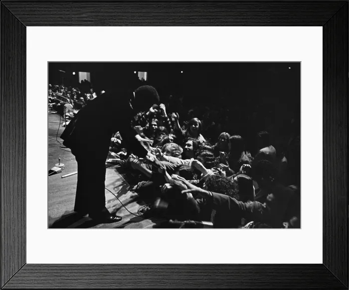 Framed Print : B.B. King performs to an excited crowd; undated Framed Print : B.B. King performs to an excited crowd; undated