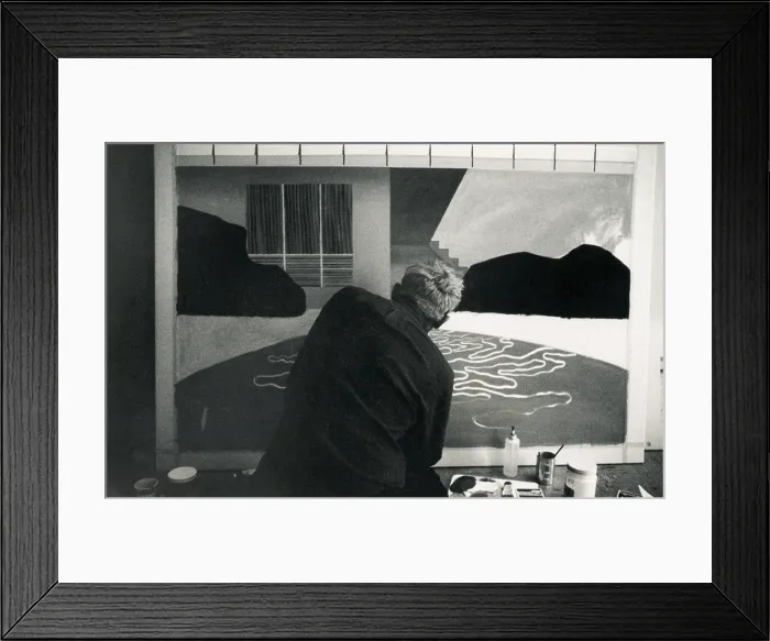 Framed Print : David Hockney in his Studio