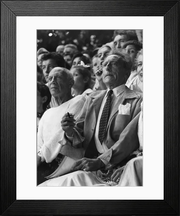 Framed Print : Picasso and Cocteau at Bullfight, 1955 Framed Print : Picasso and Cocteau at Bullfight, 1955