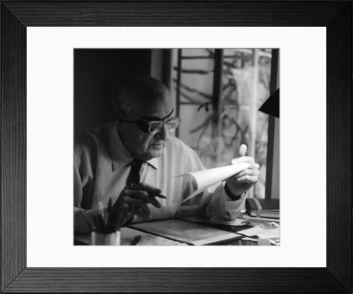 Framed Print : Fritz Lang, Film Director