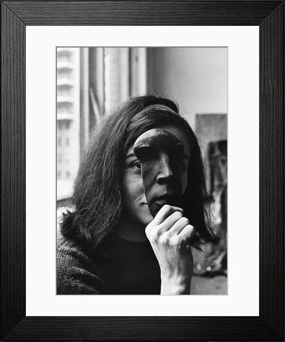 Framed Print : Marisol with a Mask, 1964 Framed Print : Marisol with a Mask, 1964