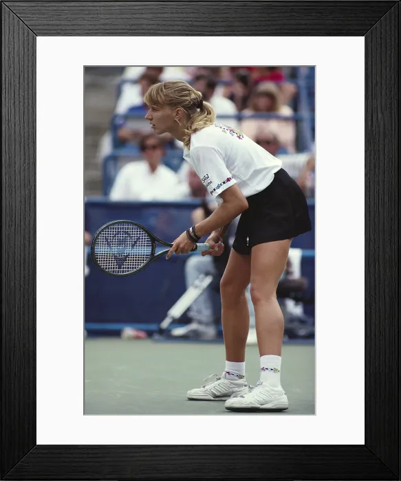 Framed Print : Steffi Graf at 1989 US Open Framed Print : Steffi Graf at 1989 US Open