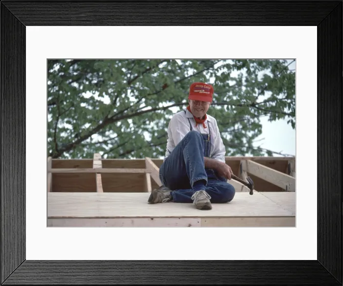 Framed Print : Jimmy Carter, Habitat for Humanity Framed Print : Jimmy Carter, Habitat for Humanity