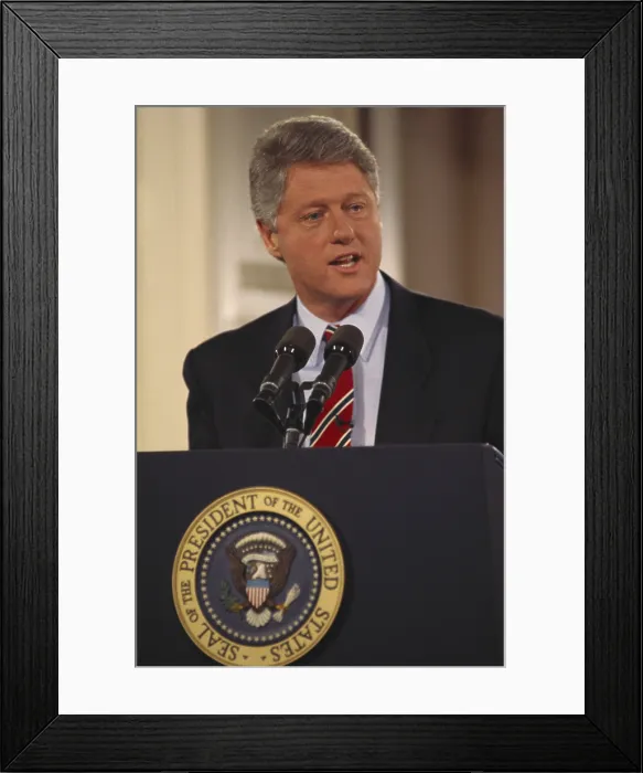 Framed Print : Bill Clinton, 1993 Framed Print : Bill Clinton, 1993