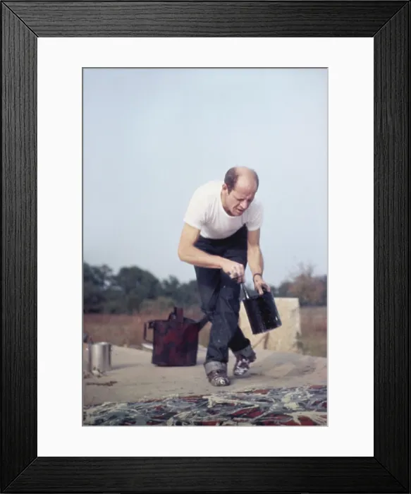 Framed Print : Jackson Pollock at Work, 1950 Framed Print : Jackson Pollock at Work, 1950