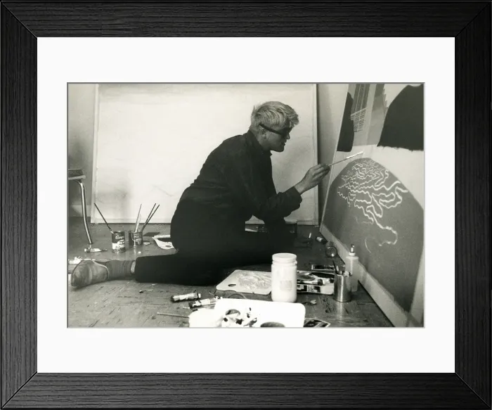 Framed Print : David Hockney in his Studio
