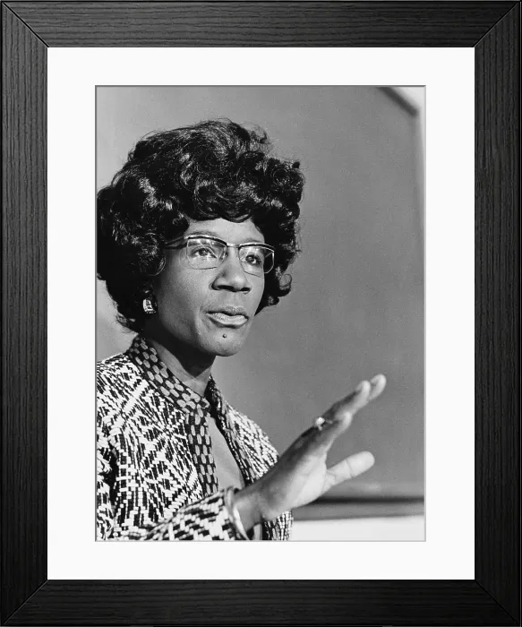 Framed Print : Shirley Chisholm, 1972 Framed Print : Shirley Chisholm, 1972