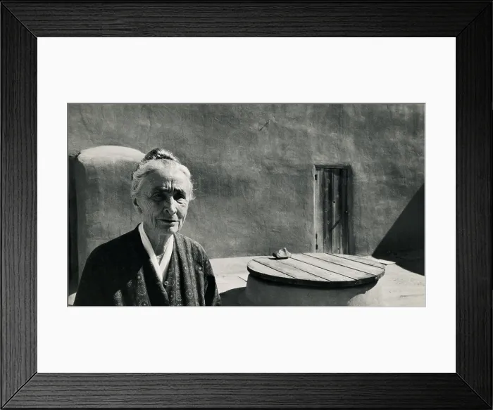 Framed Print : Georgia O'Keeffe at Home, 1971 Framed Print : Georgia O'Keeffe at Home, 1971