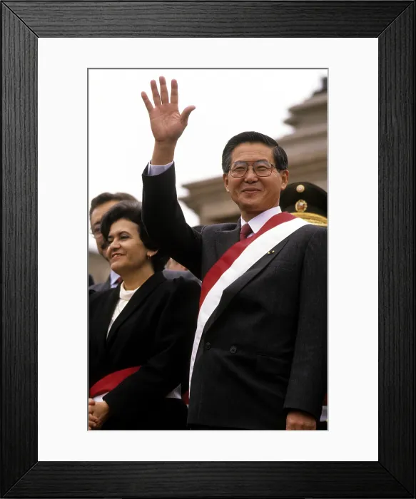 Framed Print : Peruvian President Alberto Fujimori, July 28, 1990 Framed Print : Peruvian President Alberto Fujimori, July 28, 1990