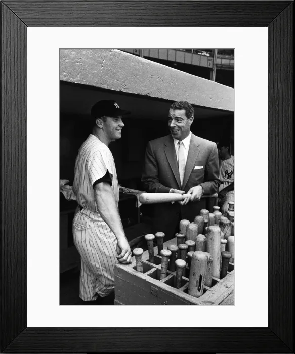 Framed Print : Joe DiMaggio and Mickey Mantle, 1956 Framed Print : Joe DiMaggio and Mickey Mantle, 1956